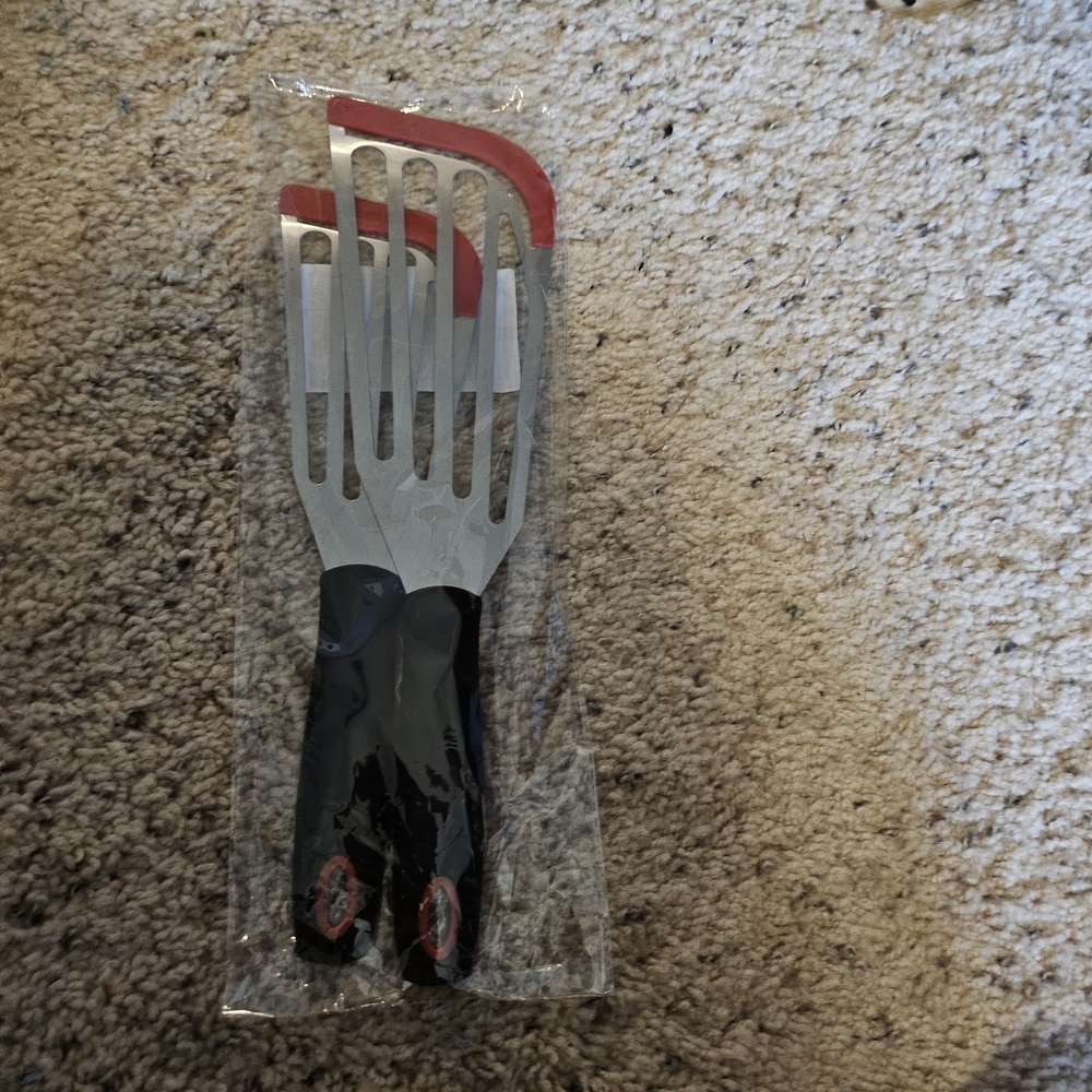 Red and Gray Kitchen Spatula Set